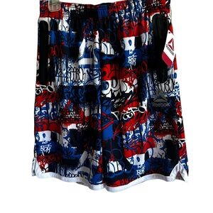 REEBOK GRAFFITI TRAINING SHORTS MULTICOLORED SIZE XXL (18) NEW WITH TAGS